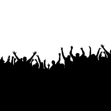 People Celebrating Illustration, Crowd Of People Drawing, People Dancing Silhouette, Audience Drawing, Audience Crowd, Cheer Silhouette, Crowd Silhouette, Crowded People, Popular Loner