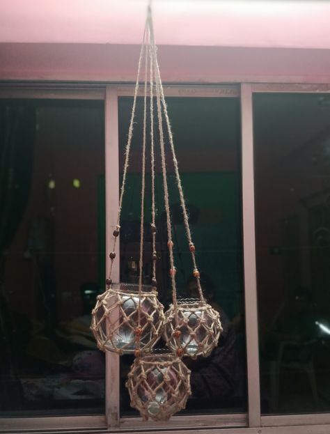 Hanging Glass Jars, Jute Rope, Jar Gifts, Glass Holders, Decor Items, Glass Jar, Craft Activities, Macrame Plant Hanger, Plant Hanger