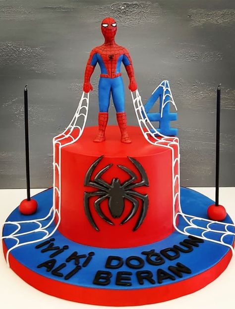 spider man cake, spiderman birthday cake, spiderman themed cake, birthday cake ideas, celebration cake children, spiderman cake ideas Spider Man Cakes Ideas, Spider Man Cake Design Ideas, Spin Spiderman Cake, Spider Man Themed Cake, Spiderman Cake 4th Birthday, Birthday Cake Spiderman Ideas, Small Spiderman Cake, Birthday Cake 4th Boy, Spiderman Cake Designs For Kids