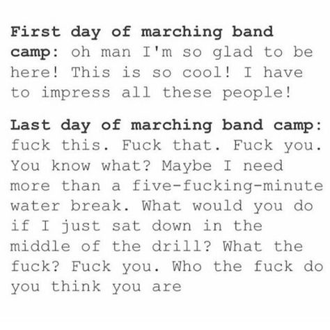 Tumblr, Marching Band Problems, Band Puns, Color Guard Memes, Marching Band Quotes, Color Guard Quotes, Funny Band Memes, Marching Band Jokes, Marching Band Memes