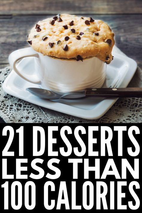 100 Calorie Snacks, 100 Calorie Desserts, Desserts Under 100 Calories, Quick Sweets, Microwave Dessert, Low Cal Dessert, Dessert Sans Gluten, Low Calorie Recipes Dessert, Bolo Fit