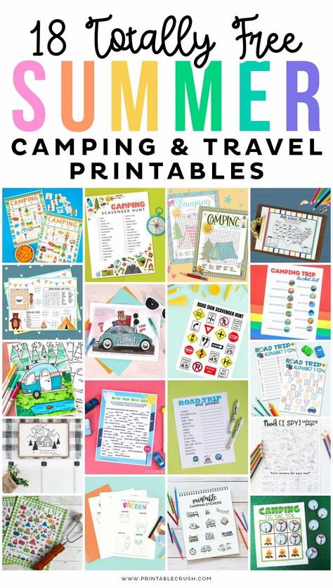 Free Printable Camping Drawing Tutorials #camping #drawingtutorial #printables #freeprintables #drawingtutorials #kidactivities #kidprintables #freedrawingtutorial Camping Printables Free, Road Sign Scavenger Hunt, Camping Word Search, Camping Bingo, Road Trip Printables, Summer Printables Free, Road Trip Bingo, Camping Drawing, Cute Camping