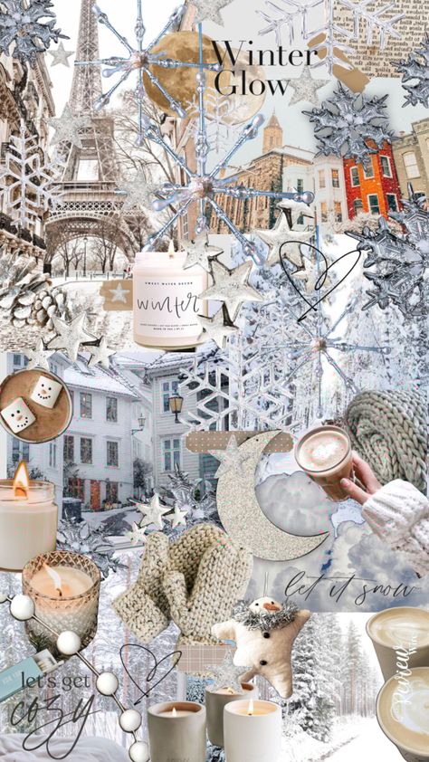 #january #winter #winteraesthetic #wallpaper #collageart #whiteaesthetic Girly Winter Wallpaper, Winter Themed Backgrounds, Winter Background Collage, Winter Backgrounds Aesthetic, January Collage Wallpaper, Winter Collage Art, Preppy Winter Wallpaper, Winter Vibes Wallpaper, Blue Christmas Wallpaper Aesthetic