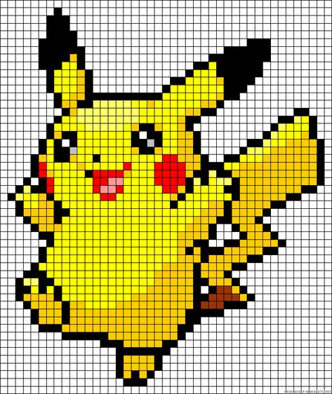 Pixel Art Pokemon Pikachu, Pixel Art Pikachu, Grille Pixel Art, Pokemon Pixel Art, Pixel Art Minecraft, Photo Pixel, Pixel Pokemon, Image Pixel Art, Pokemon Pixel