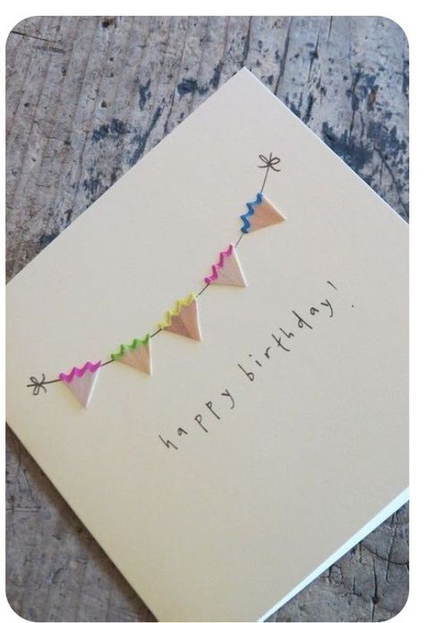 Kartu Ulang Tahun Diy, Pencil Shavings, Birthday Card Drawing, Map Paper, Paper Pencil, Bday Cards, 카드 디자인, Card Drawing, Birthday Cards Diy