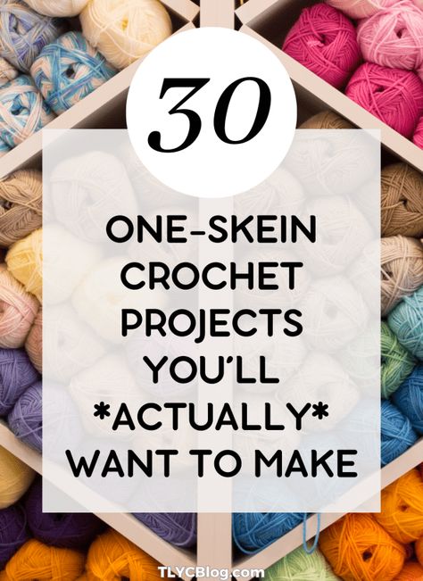 One-Skein Is All You Need! 30 Distinctive & Useful Crochet Projects Amigurumi Patterns, Yarn Projects Crochet, Easy Beginner Crochet Patterns, Crochet Project Free, One Skein Crochet, Quick Crochet Projects, Quick Crochet Patterns, Easy Crochet Projects, Beginner Crochet Projects