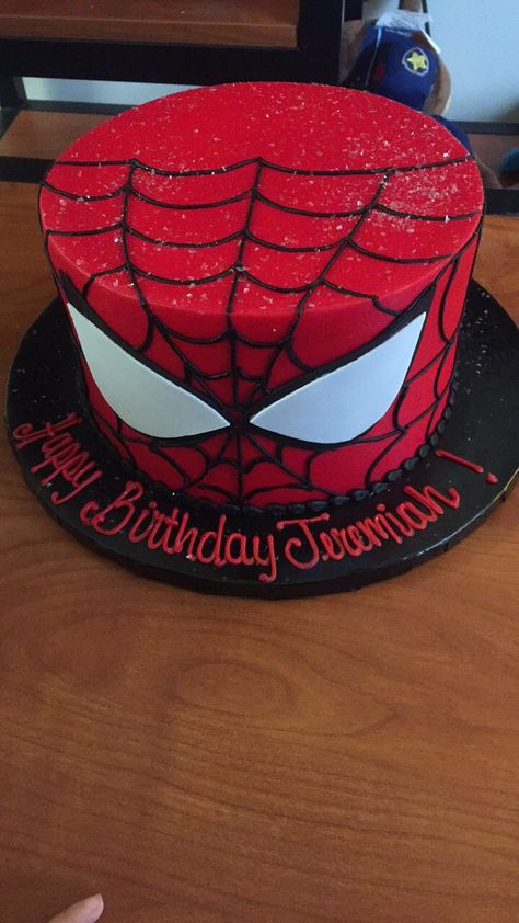 Spider-Man birthday cake!! Spider Man Birthday Cake, Spiderman Birthday Party Decorations, Spider Man Birthday, Spider Cake, Spiderman Birthday Cake, Superhero Birthday Cake, Novelty Birthday Cakes, 4th Birthday Cakes, Spiderman Birthday Party