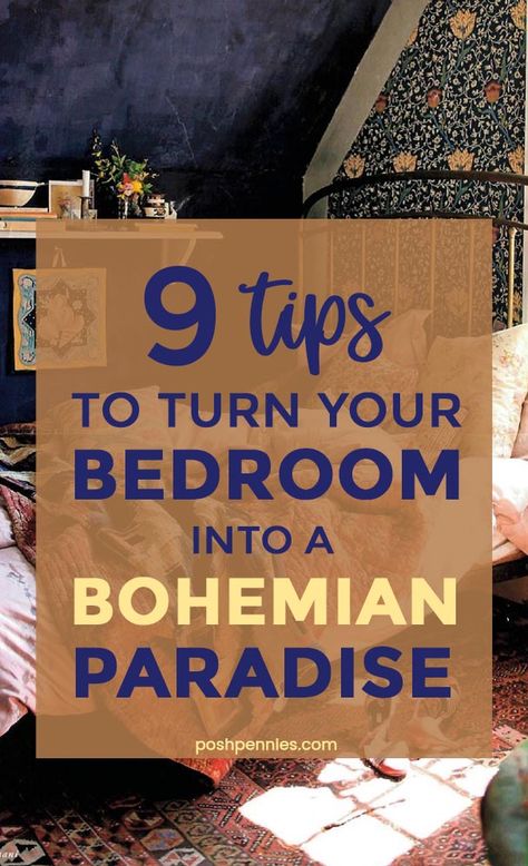 Boho Cozy Bedroom, Moroccan Bedroom Decor, Blue Boho Bedroom, Boho Bedroom Decor Hippie, Bohemian Bedroom Decor Ideas, Hippie Bed, Boho Bee, Posh Pennies, Moroccan Decor Diy