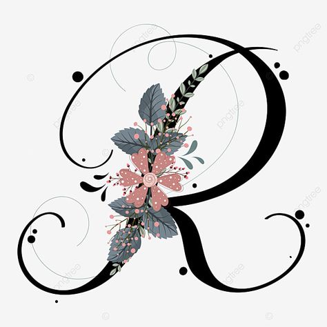 R Images Letter, R + J, R Letter Images, R Lettering, Alphabet Ornaments, Alphabet Flowers, Letter Flowers, Lettering Background, Name Design Art