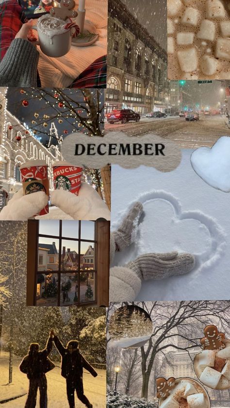 #months aesthetics #december #✨🫶❄️ December Aesthetic Vintage, December Collage Wallpaper, December Birthday Aesthetic, December Wallpaper Aesthetic, December Collage, December Dump, Cozy December, December Vibes, Aesthetic December