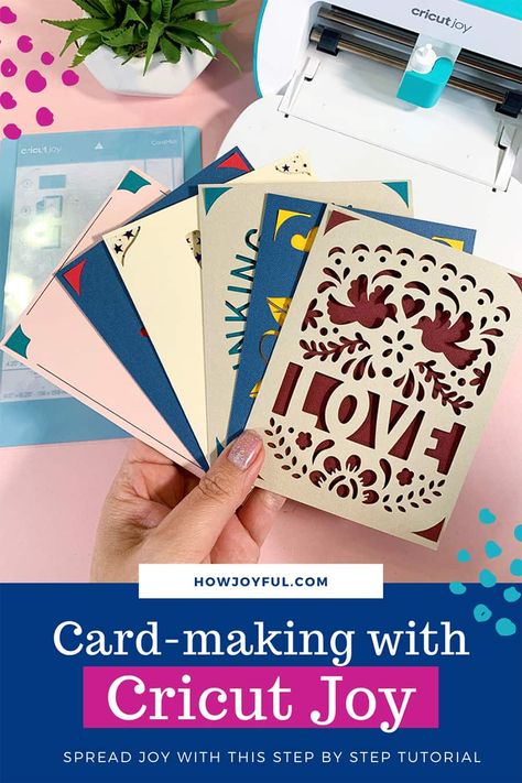 Check out this step by step tutorial to make handmade cards with the new Cricut Joy. Super easy, fast and fun! #cricutcreated #cricutcards #cricutjoy #cricut #cardmaking Free Card Templates, Cricket Joy Projects Craft Ideas, Cricut Birthday Cards, How To Make Home, Joy Christmas Card, Cricut Birthday, Joy Cards, Bridal Shower Cards, Nursing Homes