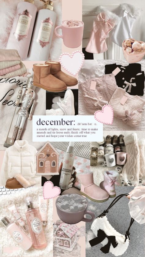 Natal, Pink December Aesthetic, Pink Winter Lockscreen, Christmas Wallpaper Coquette, Christmas Pink Aesthetic Wallpaper, Pink Christmas Room Aesthetic, Pink Fall Vibes, Aesthetic Pink Christmas Wallpaper, Christmas Aesthetic Pastel