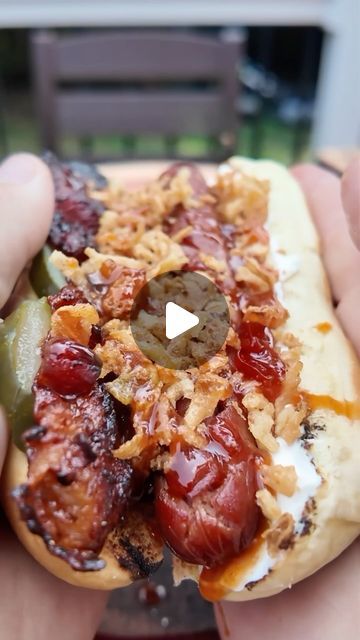 Matt Groark | BBQ on Instagram: "I’m flying to Seattle ✈️ 

Where should I fly next? 🌭

SEATTLE DOG
• Hot Dog Bun
• All Beef Hot Dog
• Philly Cream Cheese
• Crispy Bacon
• Sweet Thai Chili Sauce
• Crunchy Fried Onions 
• (I added PICKLES bc they are AWESOME) 

#hotdogs #seattle #ballparkhotdogs #recteqlifestyle" Cream Cheese Hot Dogs, Bbq Hot Dogs Grilling, Mexican Hotdogs Bacon Wrapped, Best Hot Dogs Recipes, Recipe Using Hot Dogs, Dinner Ideas When Its Too Hot To Cook, Hot Dog Recipes Easy, Best Hot Dog Recipes, Seattle Dog Recipe