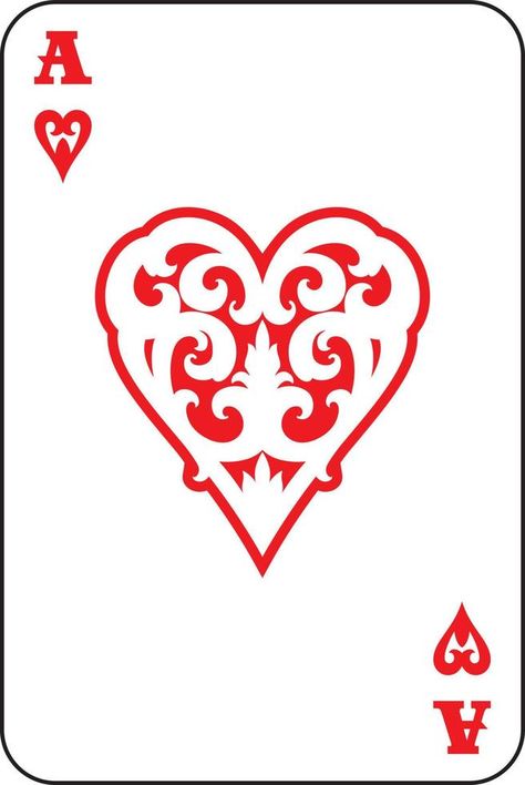 Ace of Hearts playing card Las Vegas, Ace Of Hearts Tattoo Design, Ace Of Hearts Card Tattoo, Ace Of Hearts Tattoo, Heart Playing Card, Ace Of Hearts Card, Card Tattoos, Playing Card Tattoos, Hearts Playing Cards