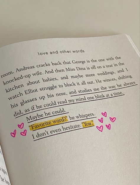 love and other words by christina lauren Love Notes In Books, Other Words For Pretty, Love And Other Words Cover, Favorite Book Quotes Love, Book Love Lines, Love And Other Words Wallpaper, Love And Other Words Book Annotations, Love And The Other Words Book, Love In Other Words Book