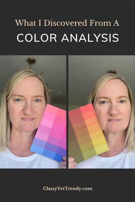 A quick and simple way to determine your best colors to wear in your outfits in your closet. You can do the free online color analysis quiz, a DIY color analysis or a full professional color analysis. #coloranalysis #colortheory #yourbestcolors Color Palette Personal, Whats My Color Palette, How To Determine Your Color Palette, Fashion Color Theory, How To Do Your Own Color Analysis, Color Pallet Clothes, Finding My Color Palette, How To Know Your Color Season, What Is My Color Palette