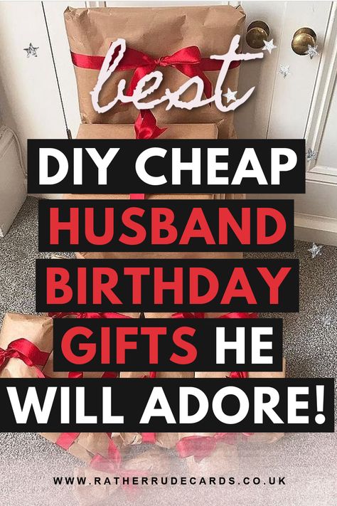 DIY creative romantic husband gift ideas for him Surprise Ideas For Husband, Birthday Surprise Ideas For Husband, Diy Romantic Gifts, 40th Birthday Ideas For Men Husband, Husband Surprise, Romantic Husband, Birthday Surprise Ideas, Inexpensive Birthday Gifts, Birthday Surprise For Husband