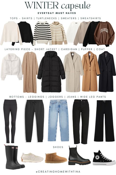 Winter Capsule Wardrobe 2022, Vinter Mode Outfits, Capsule Wardrobe 2022, Chic Capsule Wardrobe, Minimalist Wardrobe Capsule, Capsule Wardrobe Casual, Capsule Wardrobe Women, Classic Capsule Wardrobe, Mode Hijabi