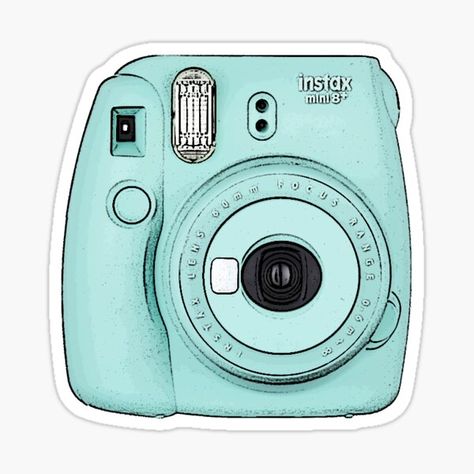 Poloroid Camera, Camera Sticker, Kamera Dslr, Photo Bleu, Camera Drawing, Instax Camera, Preppy Stickers, Camera Aesthetic, Cute Camera