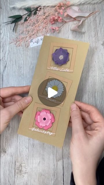 60K views · 3.9K likes | Katharina Tarta Crafts on Instagram: "Hands up, who loves paper flowers? ✋✋

I certainly do, which really makes this card one of my favourites 😊 And if the recipient has a favourite flower, one could easily put it on this card as well, to make it even more special 😊🌸

#cardmaking #cardmakersofinstagram #scrapbooking" Paper Flowers, Flowers, Instagram, Card Making Techniques, Card Maker, Card Ideas, Make It, Card Making, Scrapbooking