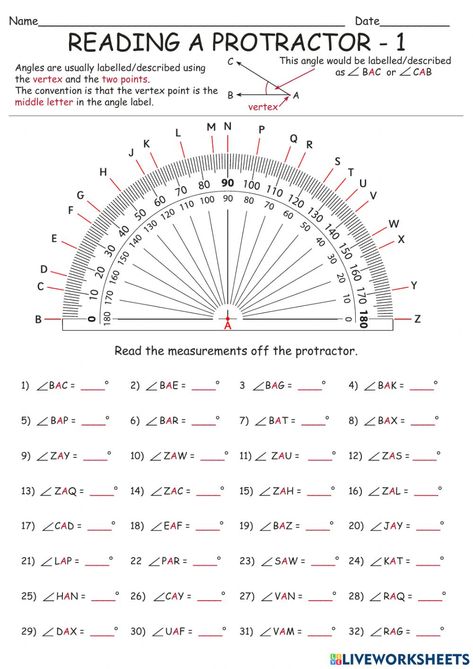 Angles Math Activity, Math Geometry Projects, Math Worksheets For Kids, Grade 6 Math, Geometry Worksheets, Math Interactive, Math Tutorials, Math Workbook, Math Materials