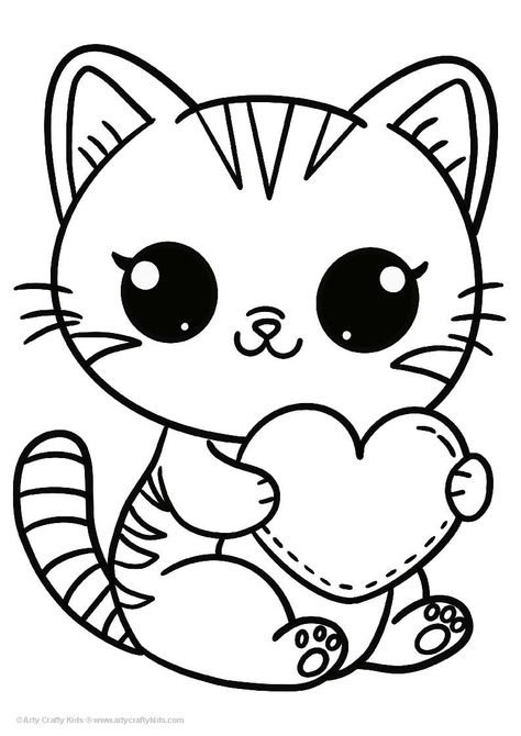 Printable Heart Coloring Pages for Kids Eyes Coloring Pages, Coloring Pictures For Kids, Free Kids Coloring Pages, Preschool Coloring Pages, Heart Coloring Pages, Kids Coloring Pages, Kitty Coloring, صفحات التلوين, Dinosaur Coloring Pages