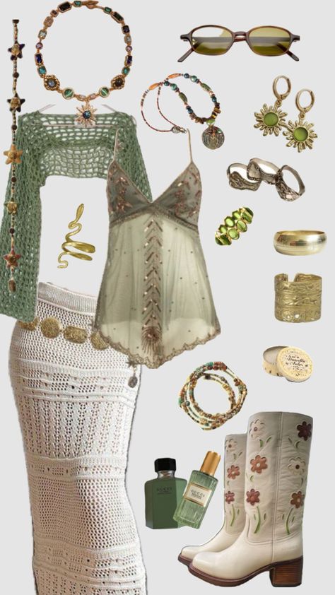 #boho #hippie Looks Hippie, Estilo Hippy, Summer Fashion Ideas, Mode Hippie, Estilo Hippie, Earthy Outfits, Mode Boho, Looks Party, Look Boho