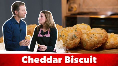 Keto Friendly Cheddar Biscuits Recipe | Dr.Berg Blog Dr Berg Keto Recipes, Dr Berg Ketogenic Diet Recipes, Dr Berg Recipes Keto, Dr Eric Berg Recipes, Dr Berg Recipes, Cheddar Biscuit Recipe, Cheddar Biscuits Recipe, Osteoporosis Diet, Keto Dr Berg