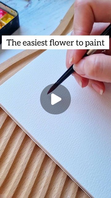 Loose Abstract Watercolor Flowers, Water Colour Painting Tutorials Videos, Simple Flower Watercolor Paintings, Floral Watercolor Tutorial, Easy Paintings To Paint, Easy Water Coloring For Beginners, Watercolour Flowers Simple, Watercolor Painting Ideas Easy, Water Colours Painting For Beginners