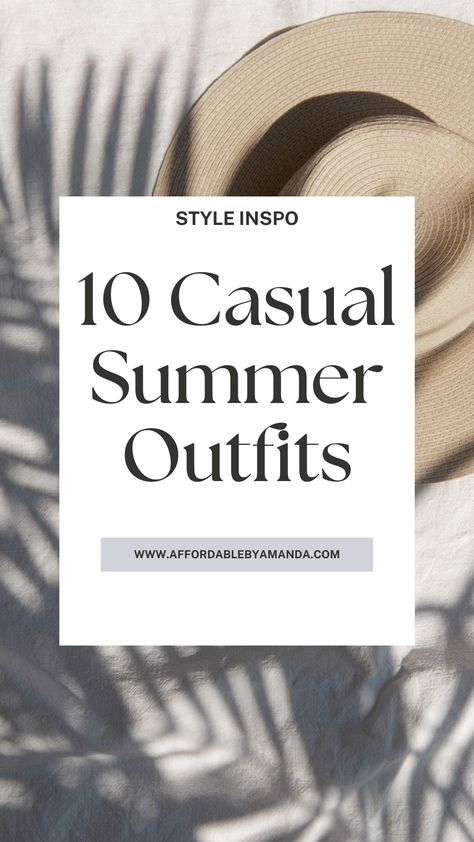 10 Casual Summer Outfits - Affordable by Amanda - Casual Summer Outfits for Women - Amazon Summer Outfits for Women - Classy Summer Outfits for Ladies - Cute and Casual Summer Outfits What To Wear To A Barbecue Party, Lake House Outfits Summer Casual, Family Bbq Outfit Summer Casual, Casual Summer Lunch Outfit, Summer Patio Outfit, Summer Casual Dinner Outfit, Boating Outfit Women Summer Casual, Casual Happy Hour Outfit Summer, Outdoor Party Outfit Summer Casual