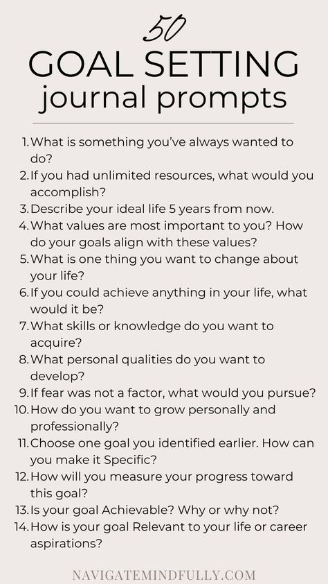 goal setting journal prompts Journal Prompts For Career Goals, Midweek Journal Prompts, Psychology Journaling Prompts, How To Write Down Your Goals, Athlete Journal Prompts, How To Write Goals In Journal, Different Ways To Journal, Self Help Journaling, Goal Setting Prompts