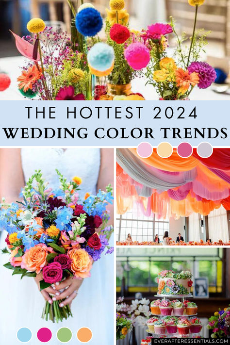 Wedding Color Ideas All Colors Wedding, Tropical Color Wedding Palette, May Wedding Themes Color Schemes, Wedding Beach Color Schemes, Unusual Wedding Color Schemes, Bright Color Wedding Theme Decor, Summer Wedding Pallets Color Schemes, Wedding Colour Pallet Ideas, Vibrant Spring Wedding Colors