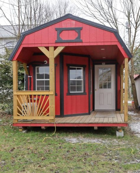 Tiny Home Spanish Style, Garage Conversion To Tiny House, Guest Shed With Bathroom, 12 X 28 Tiny House Floor Plan, Shed House Bathroom Ideas, Storage Building Tiny House, Portable Building Tiny House, Tiny House From Storage Shed Plans, Tiny Home Out Of Shed