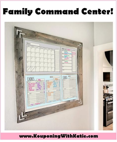 Center Chart, Command Center Organization, Cute Magnets, Home Command Center, Framed Magnetic Board, Behavior Charts, Metal Board, Glass Markers, Family Command Center