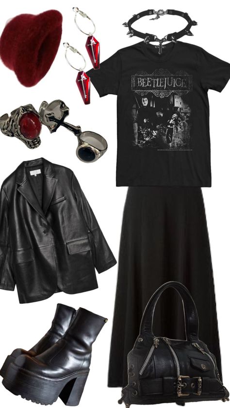 #vintage #outfitinspo #goth #gothic #outfit #follow #like #preppy #vibes Goth Outfits Casual, Soft Goth Outfits, Goth Outfit Inspo, Goth Fits, Gothic Outfit, Goth Outfit Ideas, Casual Goth, Preppy Vibes, Goth Outfit