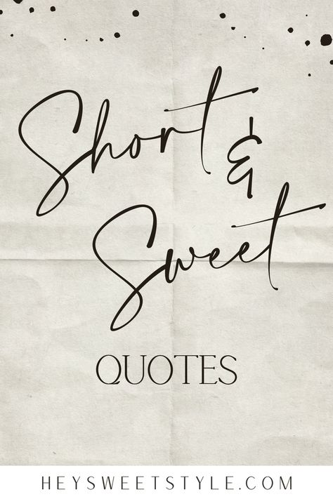 I love a good quote! These are 12 of some of my favorite short and sweet quotes that help me through all my daily struggles! Simple Sweet Quotes, Cute Quotes For Selfies, Short Sweet Quotes, Patience Citation, Short And Sweet Quotes, Cute Short Quotes, Sweet Dream Quotes, Citation Encouragement, Bear Quotes