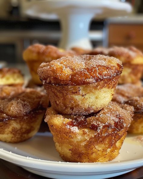 The Ultimate Breakfast Delight: Cinnamon Sugar French Toast Muffins French Bread Ideas Breakfast, Sugar Cinnamon French Toast Muffins, Breakfast Deserts Easy, Baked French Toast Recipe Overnight, Cinnamon Breakfast Muffins, Recipes For French Bread, Donut Muffins Cinnamon Sugar, Cinnamon Toast Muffins, Quick Breakfast Breads