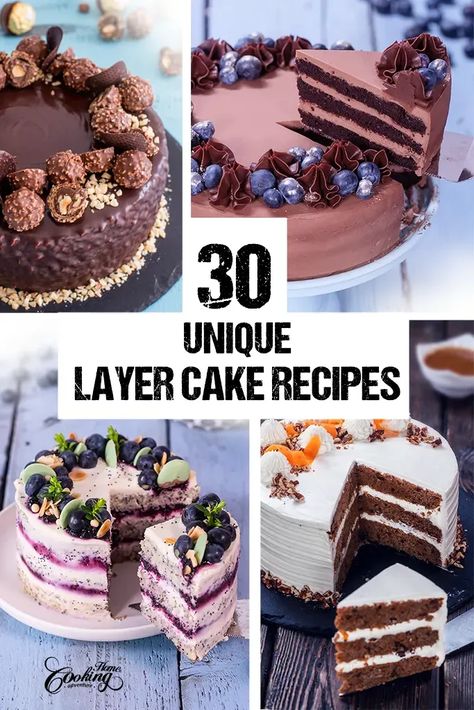 I am glad to share with you our great collection of 30 Unique Layer Cake Recipes. Each cake is a special blend of flavors and textures, making them perfect for any occasion. Tort Special, Coconut Macarons, Rocher Cake, Cheesecake Baked, Unique Cakes Recipes, Skillet Brownie, Nutella Frosting, Mousse Filling, Potato Crust