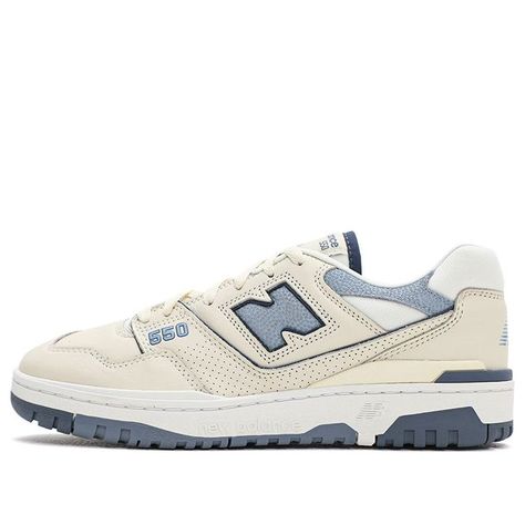 New Balance 550 'Vintage Indigo Beige' White Blue BB550PLA Retro Basketball Shoes  -  KICKSCREW New Balance 550 Indigo Beige, New Balance 550 Beige Vintage Indigo, Nee Balance 550 Outfit, New Balance 550 Vintage Indigo, Retro Basketball Shoes, Trendy Shoes Sneakers, Best Shoes For Men, Vintage Sneakers, Vintage Indigo