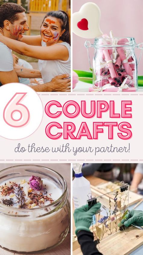 Diy Couple Crafts Projects, Craft For Couples To Do Together, Diy Couples Crafts, Couple Diy Projects Craft Ideas, Projects For Couples, Diy Crafts For Couples, Crafts For Couples, Couples Diy Crafts, 5 Senses Gift For Boyfriend