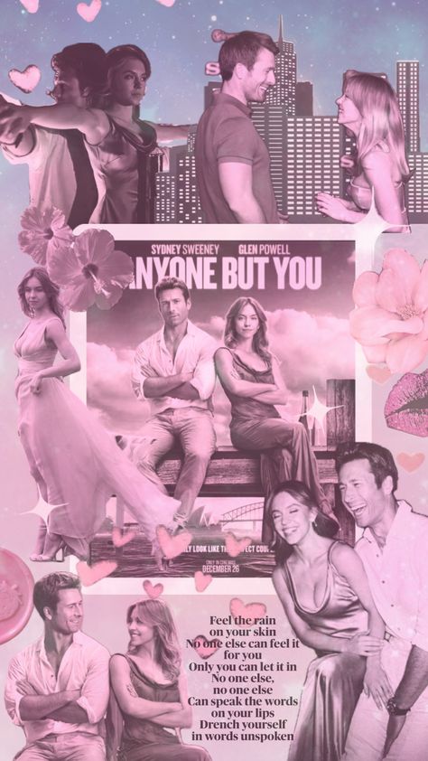 Anyone but you✨🩷 #anyonebutyou #2024movie #romance #romcom #wallpaper #poster #unwritten #romantic #glenpowell #sidneysweeney #anyonebutyoumovie #film #pelicula Romcom Wallpaper, Glen Powell, Wallpaper Poster, Movie Wallpapers, Book Tv, Film Posters, Custom Posters, Dorm Decorations, Be Yourself Quotes