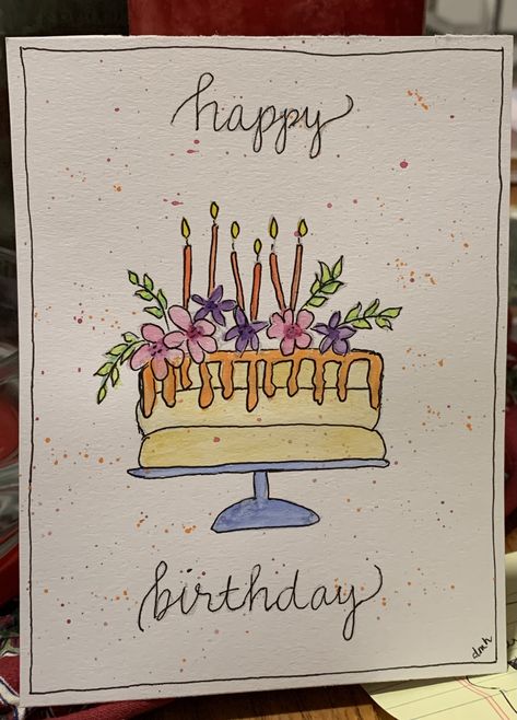 Mom Homemade Birthday Card, Birthday Cards Simple Handmade, Mini Bday Cards, Birthday Card Ideas For Granny, Birthday Card Ideas For Sister Diy, Bday Card Ideas For Grandma, Birthday Card For Grandma Diy, Mom Bday Cards Diy, Mothers Birthday Drawings