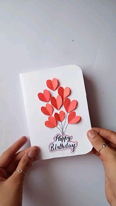 Birthday Cards Creative, Paper Birthday Cards, Grandma Birthday Card, Happy Birthday Cards Diy, Birthday Card Ideas, Creative Birthday Cards, Anniversaire Diy, Cards Homemade, Birthday Gifts For Boyfriend Diy