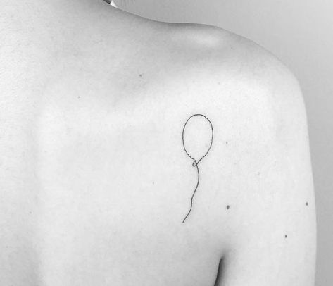 Balloon Tattoo Small, Tattoos Freedom, Tattoo Balloon, Botanical Tattoo Design, Thumb Tattoos, Think Tattoo, Freedom Tattoos, Balloon Tattoo, Unusual Tattoo