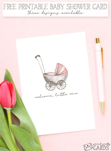 Free Printable Baby Shower Card in Three Color Options New Baby Greeting Card, Baby Shower Card Diy, Watercolor Baby Cards, Baby Shower Cards Diy, Baby Shower Card Ideas, Watercolor Baby Shower Card, Baby Shower Greeting Cards, Free Printable Greeting Cards, Painted Cards