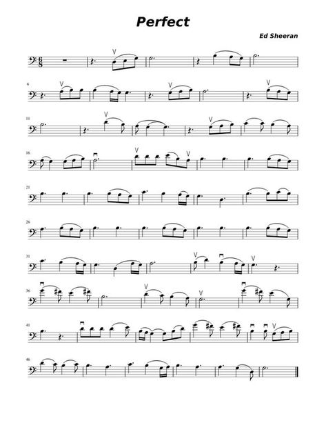 Ed Sheeran-Perfect for cello solo|#popularpianosheetmusicfree #Sheetmusic #Freepianosheetmusic #Easypianosheetmusicfree #Freepianosheetmusicprintables #Popularpianosheetmusic #Violinandpiano Cello Notes, Bass Clef Sheet Music, Adjectives Exercises, Perfect By Ed Sheeran, Free Sheet Music For Piano, Popular Piano Sheet Music, Trombone Music, Trombone Sheet Music, Learn To Play Piano