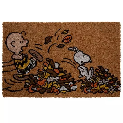 Peanuts Fall, Leaf Pile, Fall Apartment Decor, Business Things, Fall Doormat, Cozy Fall Decor, Outdoor Cushion Covers, Fall Decor Ideas, Fall Outdoor Decor