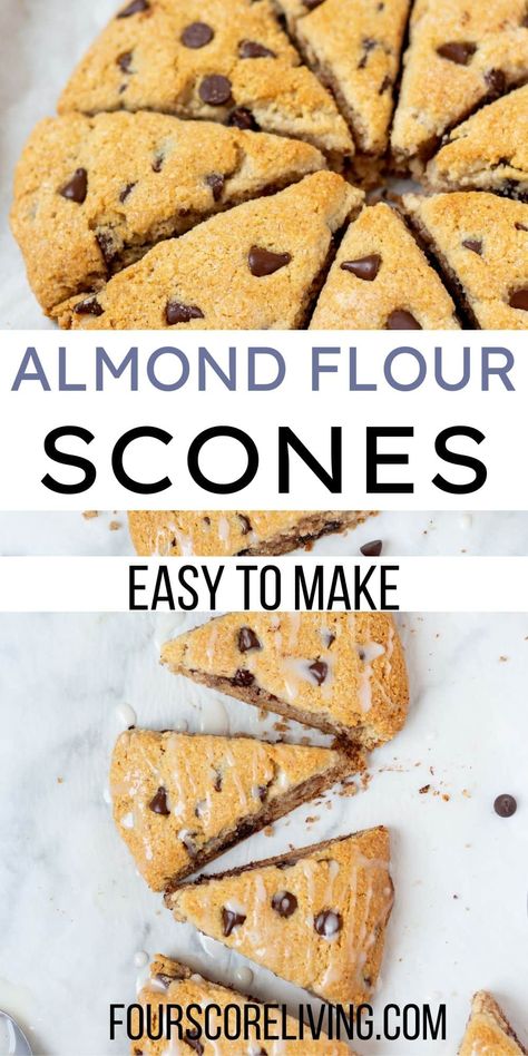 Almond Flour Scones Almond Flour Scones, Gluten Free Scones, Scones Recipe Easy, Almond Flour Cookies, Scones Easy, Baking With Almond Flour, Apple Dumplings, Blueberry Scones, Gf Bread