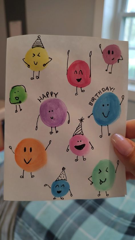 Bday Cards Homemade, Cute Birthday Painting Ideas, Diy Aesthetic Bday Cards, Inside Bday Card Ideas, Easy Hand Drawn Birthday Cards, Painting For A Friend's Birthday, Diy Birthday Cards Inside, Easy Card Ideas Birthday, Things To Put In Birthday Cards