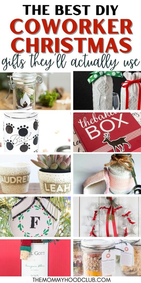 Discover 18 cute and cheap DIY Christmas gifts for coworkers that are both easy and unique, perfect for spreading holiday cheer. These simple, inexpensive crafts include small and creative Cricut projects ideal for both men and women, making gift-giving effortless and budget-friendly. #christmas #christmasgifts #diy Christmas Diy For Coworkers, Diy Coworker Christmas Gift Ideas, Homemade Christmas Gifts For Coworkers, Co Worker Christmas Gift Ideas, Homemade Office Gifts, Diy Coworker Gifts, Office Gifts Diy, Coworker Christmas Gift Ideas, Coworker Christmas Gifts